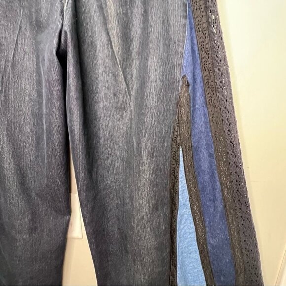 Vintage French Dressing Upcycled Bell Bottom Jeans Wide Leg Baggy 70s Style - Picture 14 of 16